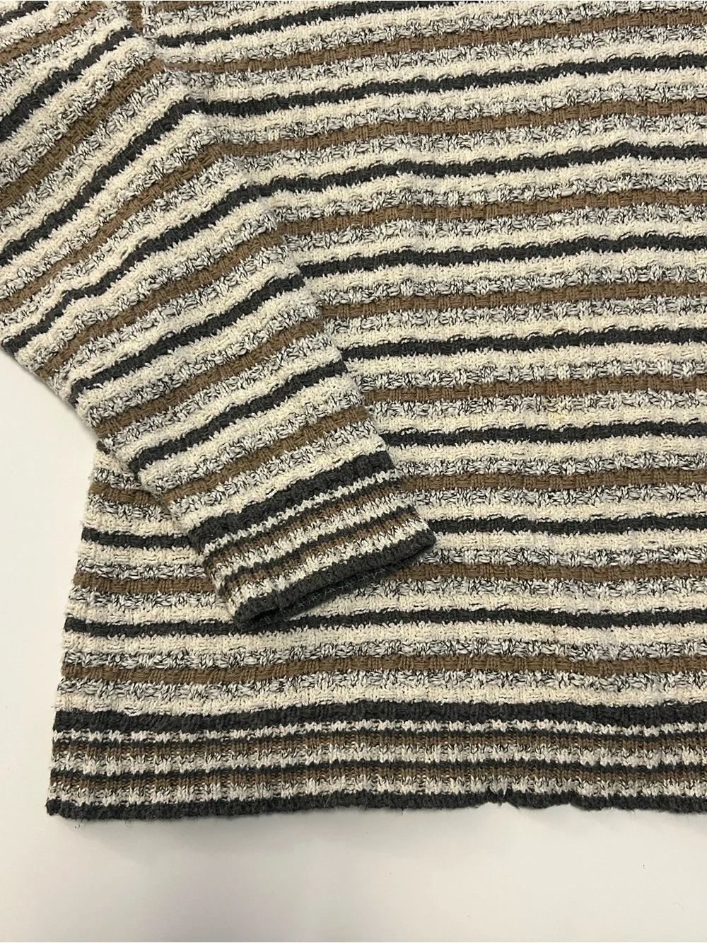 Retro Unisex Tony Lambert Striped Crewneck Knit Sweater SZ L Grandpacore Urban